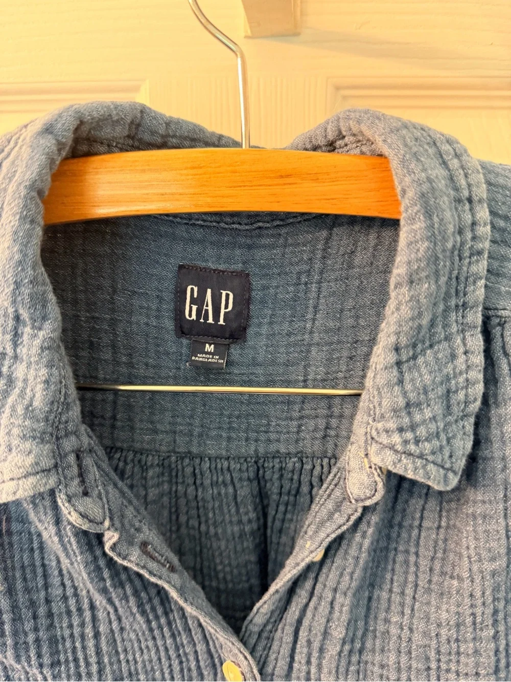 GAP Indigo Blue Guaze Button-Down Shirt and Shorts Matching Set